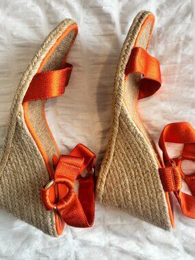 LAUREN Ralph Lauren Women's Wedge shoes size 7.5  Orange